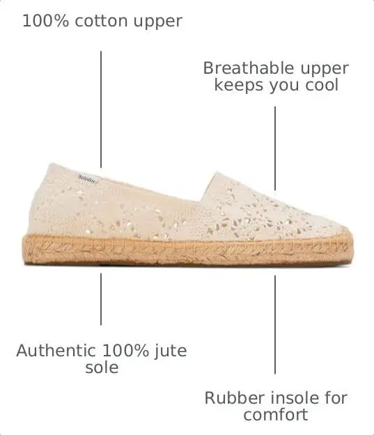 Soludos Women's Original Espadrille La Concha Ivory 8 Medium | Classic Summer Comfort - view 3