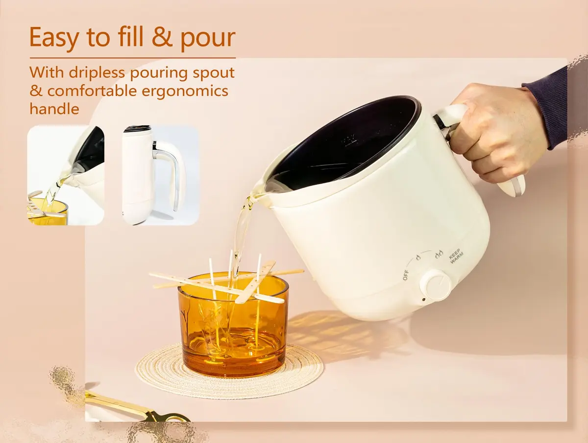Aroparc Electric Wax Melting Pot 1.8L (60oz) with Spout | Fast Heating for Candle & Soap Making - view 5