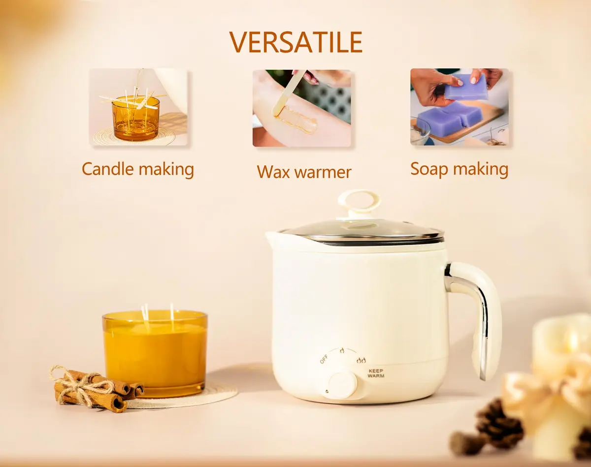 Aroparc Electric Wax Melting Pot 1.8L (60oz) with Spout | Fast Heating for Candle & Soap Making - view 3