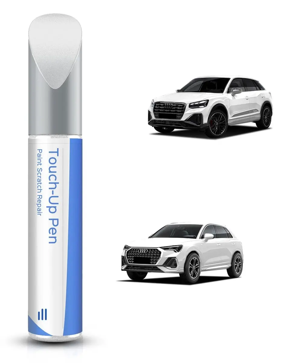 PARTS4EV LS9R/2Y Glacier White Metallic Touch Up Paint 0.41 Fl Oz | Compatible with Audi Exact Match Chips - main product image