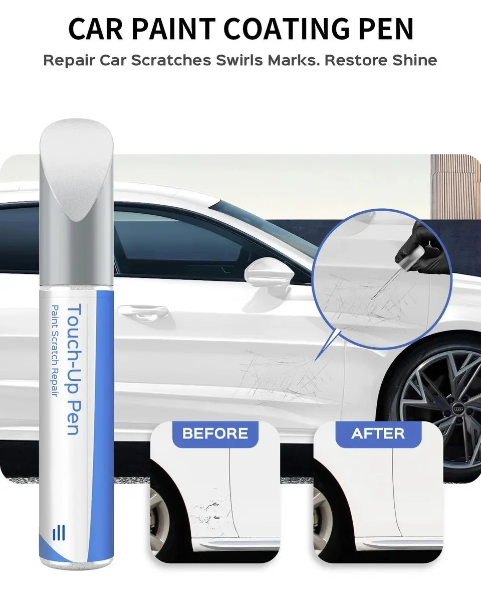 PARTS4EV LS9R/2Y Glacier White Metallic Touch Up Paint 0.41 Fl Oz | Compatible with Audi Exact Match Chips - view 2