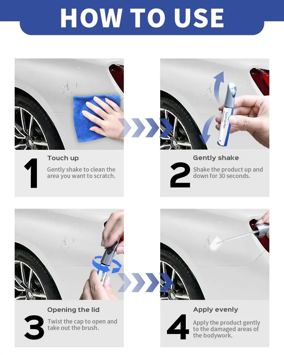 PARTS4EV LY9C Ibis White Touch Up Paint for Audi | Precise Match & Durable Finish (70-120 chars) - view 5