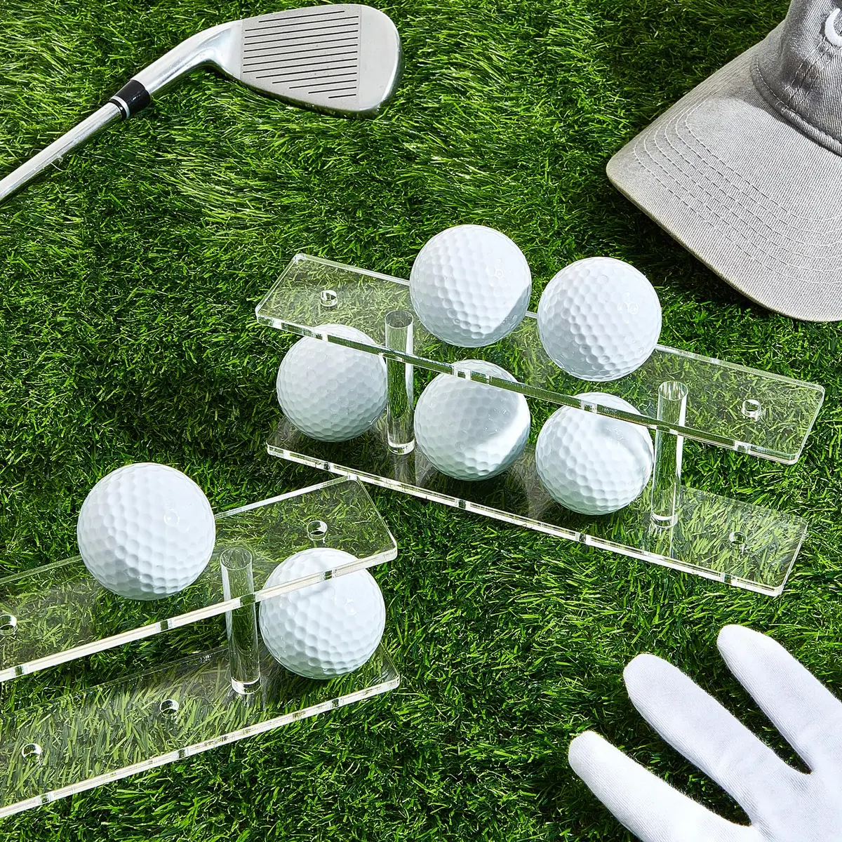 Silipull Golf Ball Display Rack 8 Balls Clear Acrylic | Elegant & Durable - view 5