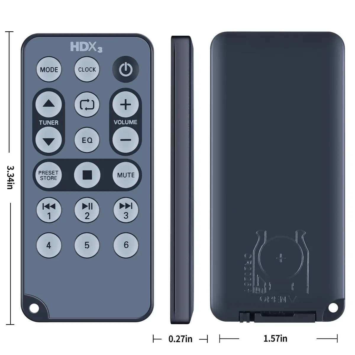 WDZP Universal Remote for Polk Audio Mini CD AM/FM HD Radio Soundbar | No Programming, 12m Infrared Range - view 6