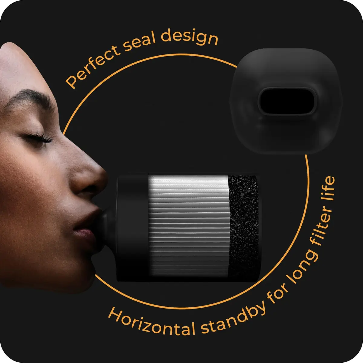 vonSploof Personal Air Filter with HEPA & Activated Carbon, 500+ Uses | Odorless Air Exhale - view 6