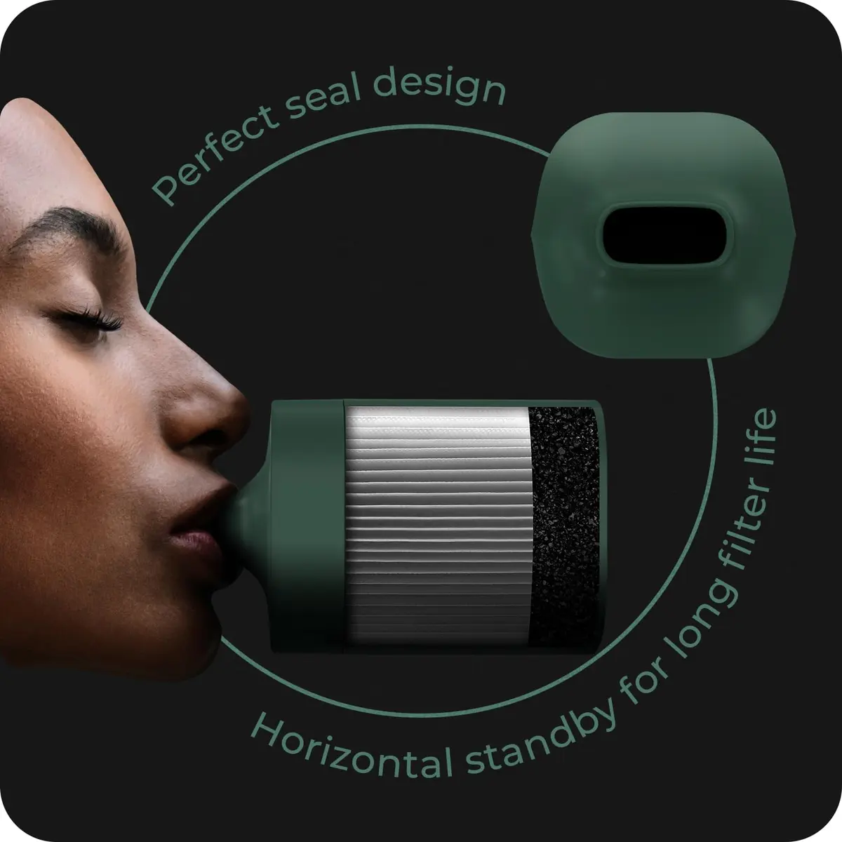 vonSploof Personal Air Filter Case & Recyclable Filter | 500+ Uses, Odorless Air, Eco-Friendly - view 7