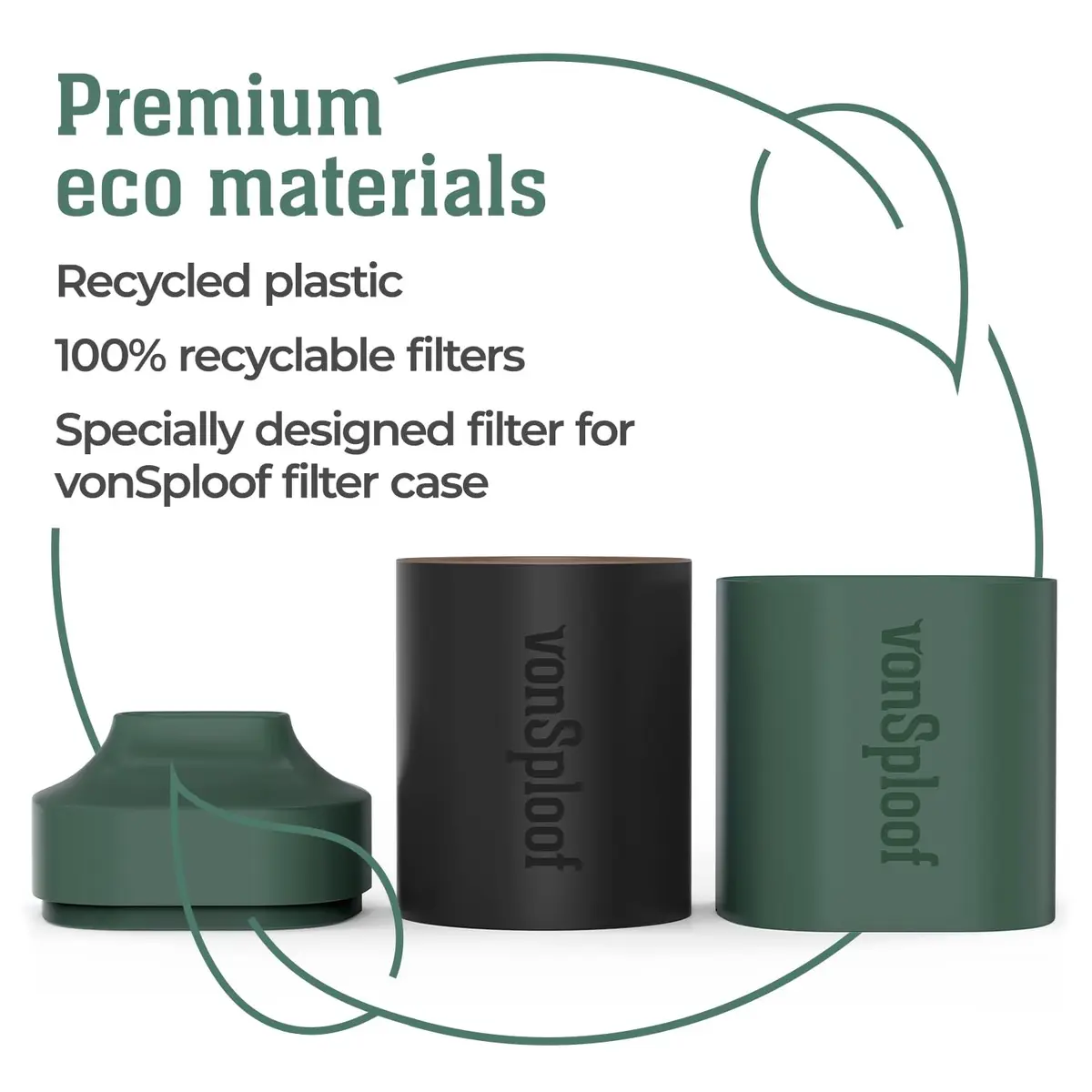 vonSploof Personal Air Filter Case & Recyclable Filter | 500+ Uses, Odorless Air, Eco-Friendly - view 3