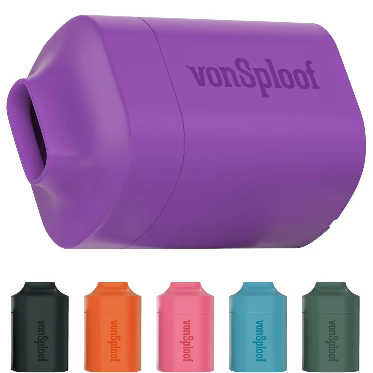 vonSploof Personal Air Filter with HEPA & Carbon Filter, Purple Case + 1 Recyclable Filter, 160g (5.6oz) | Traps Smoke & Odor - main product image