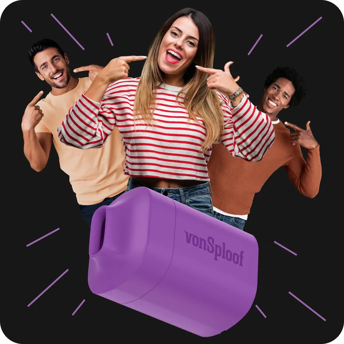 vonSploof Personal Air Filter with HEPA & Carbon Filter, Purple Case + 1 Recyclable Filter, 160g (5.6oz) | Traps Smoke & Odor - view 8