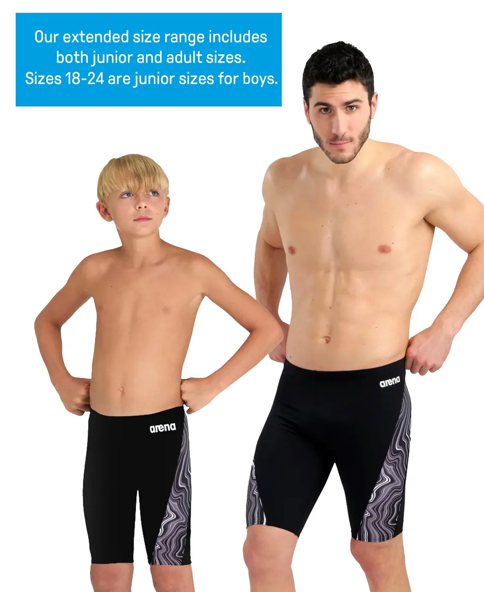 ARENA Performance Men's Marbled Swim Jammer MaxLife Athletic Knee-Length 17.7in | Chlorine-Resistant, Eco-Friendly - view 6