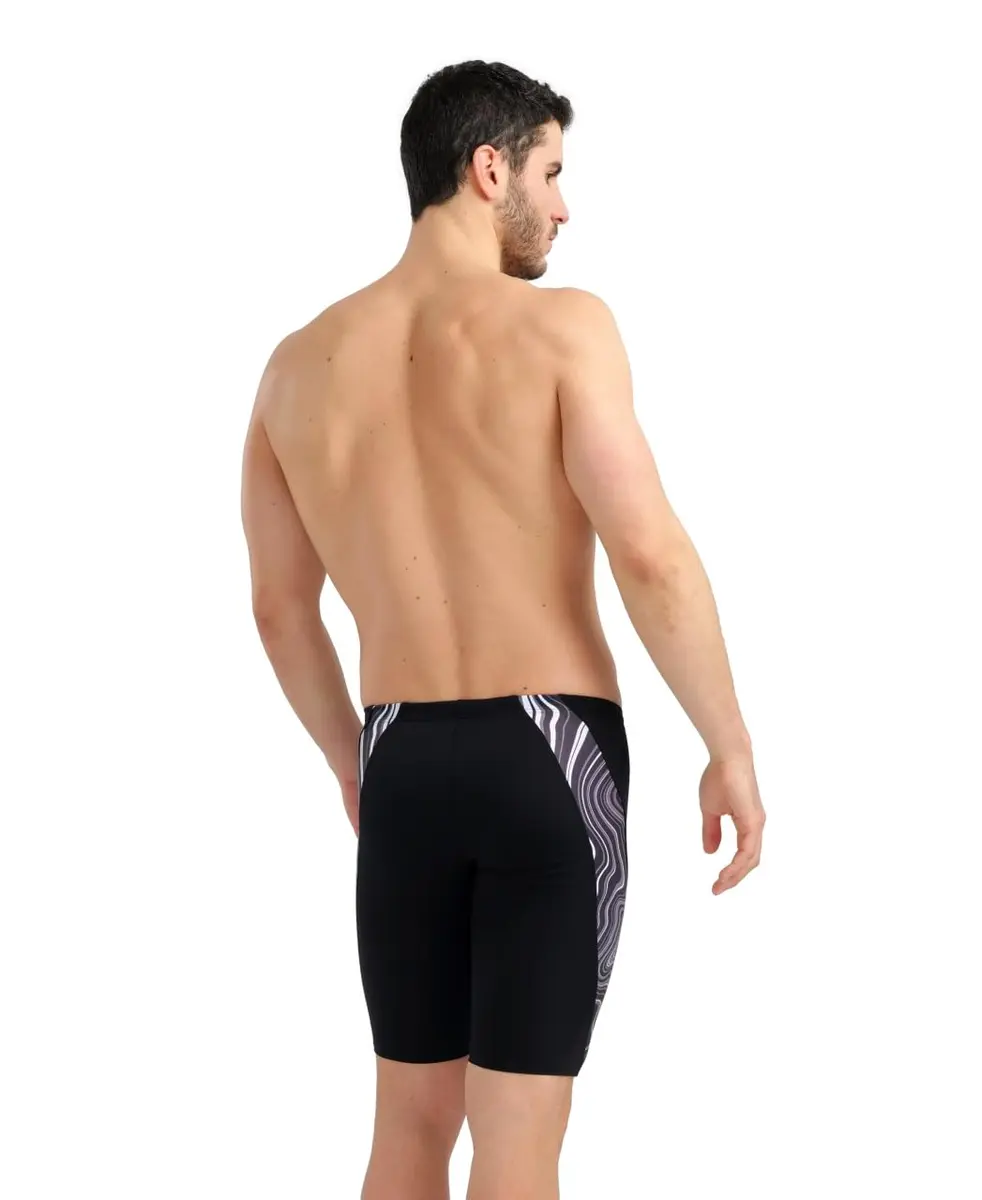 ARENA Performance Men's Marbled Swim Jammer MaxLife Athletic Knee-Length 17.7in | Chlorine-Resistant, Eco-Friendly - view 2