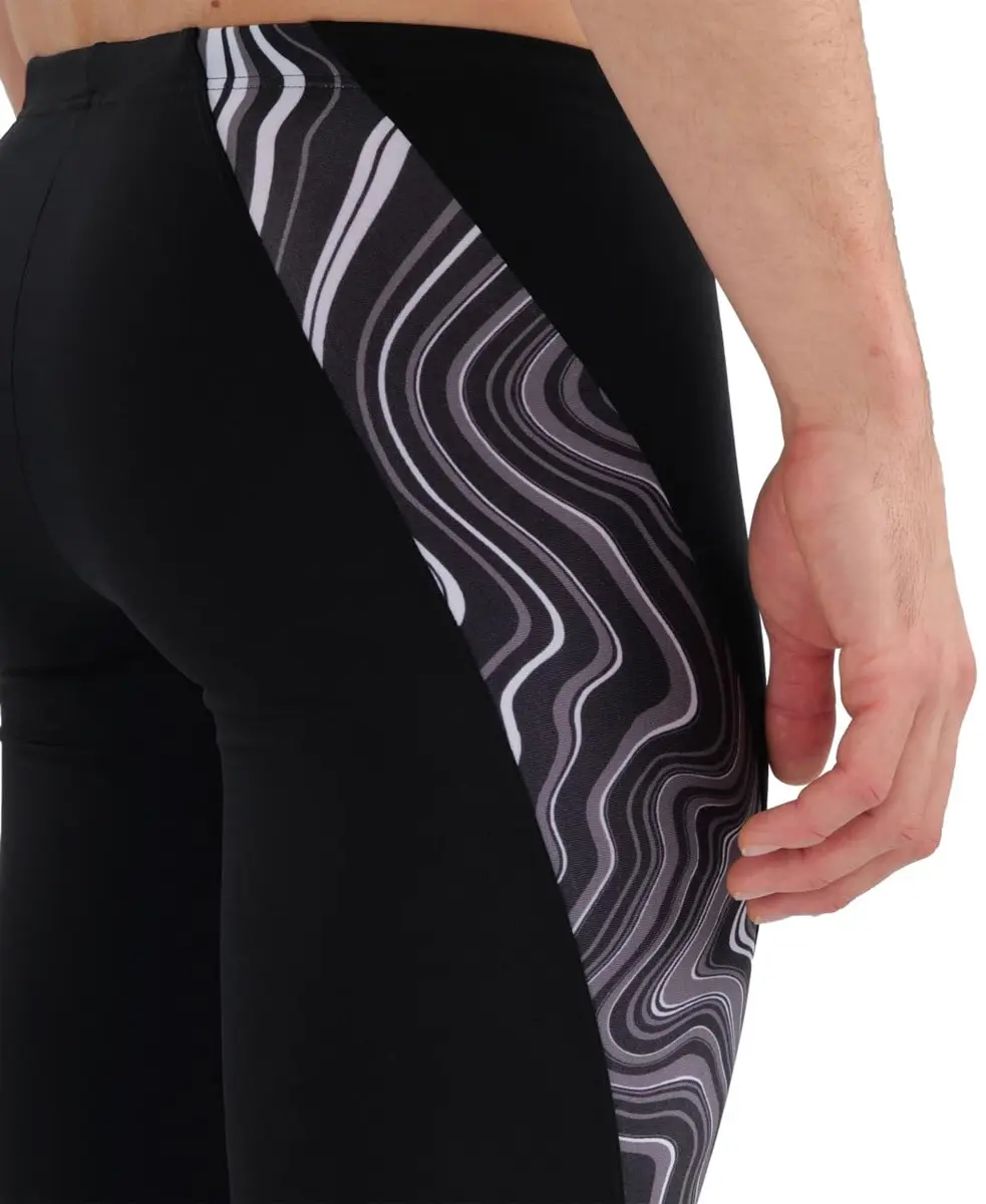 ARENA Performance Men's Marbled Swim Jammer MaxLife Athletic Knee-Length 17.7in | Chlorine-Resistant, Eco-Friendly - view 4