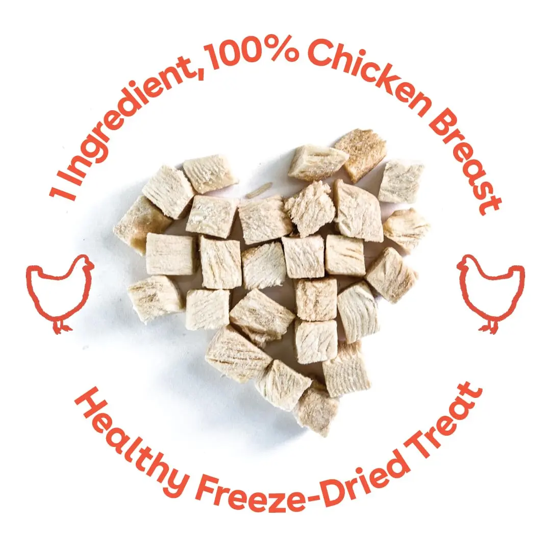 Pupford Freeze Dried Chicken Breast Treats for Dogs & Puppies (3 oz) | Healthy, Natural, Single Ingredient Dog Treats - view 4