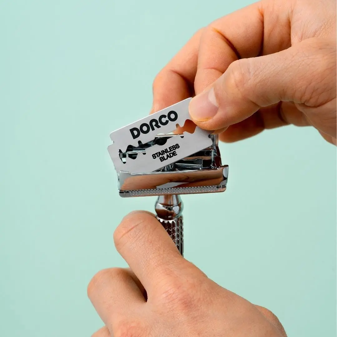 DORCO Razor Blades 100 Count | Premium Stainless Steel Double Edge Blades for Men - view 5