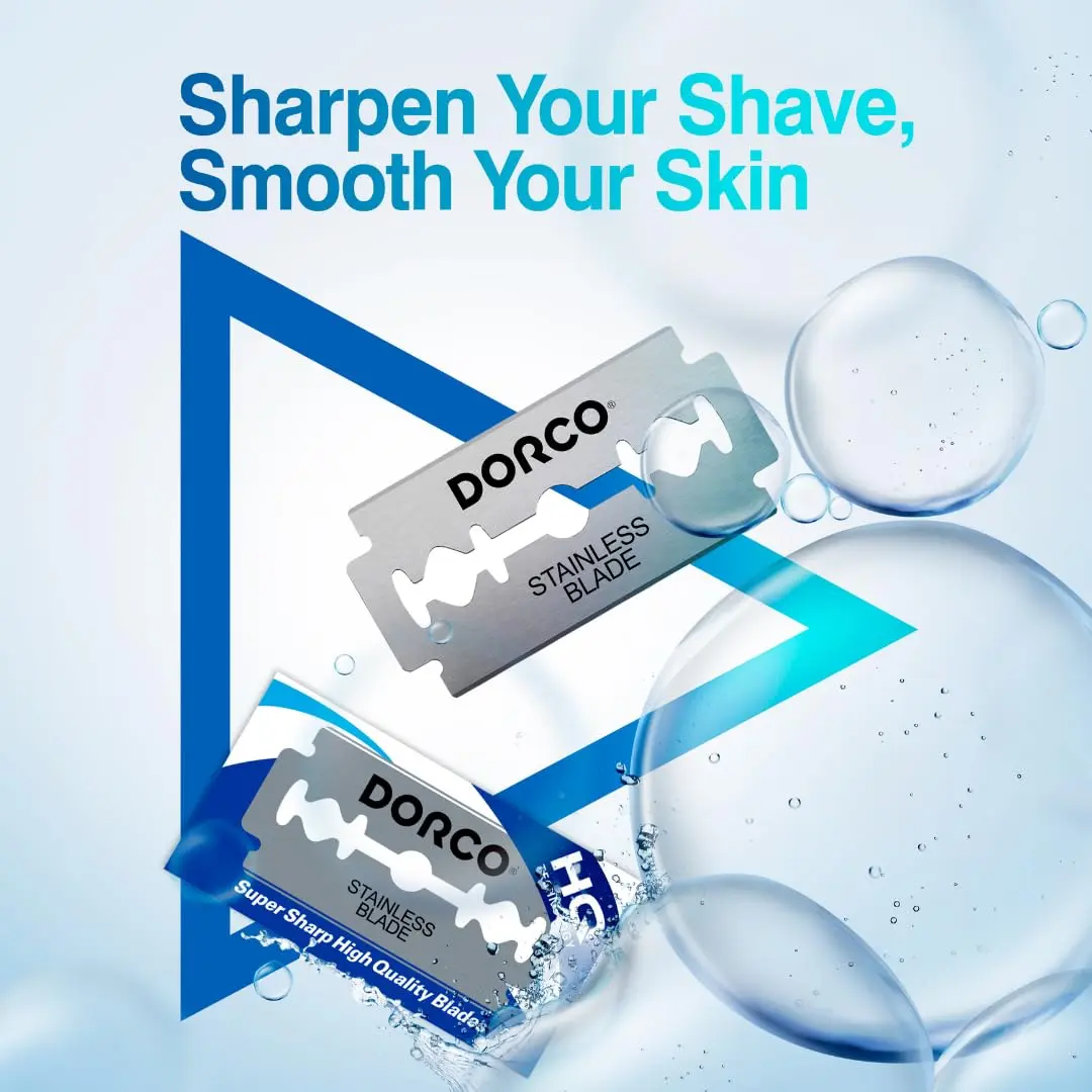 DORCO Razor Blades 100 Count | Premium Stainless Steel Double Edge Blades for Men - view 4