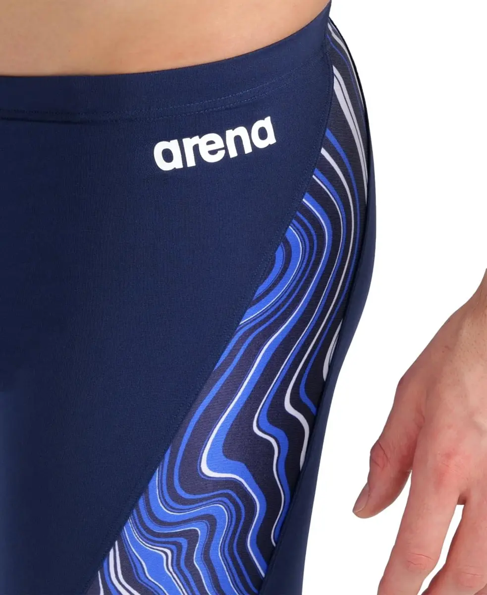 ARENA Performance Men's Marbled Swim Jammer MaxLife Eco 17.7in | Chlorine-Resistant Athletic Swimwear - view 3