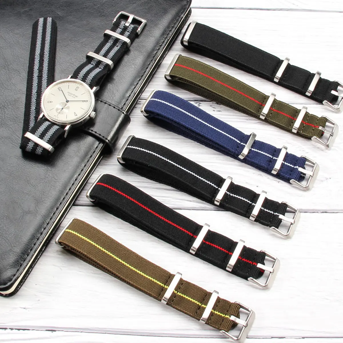 Niziruoup Nylon Elastic Watch Strap Military Parachute Style 20mm | Waterproof, Breathable & Durable - view 6