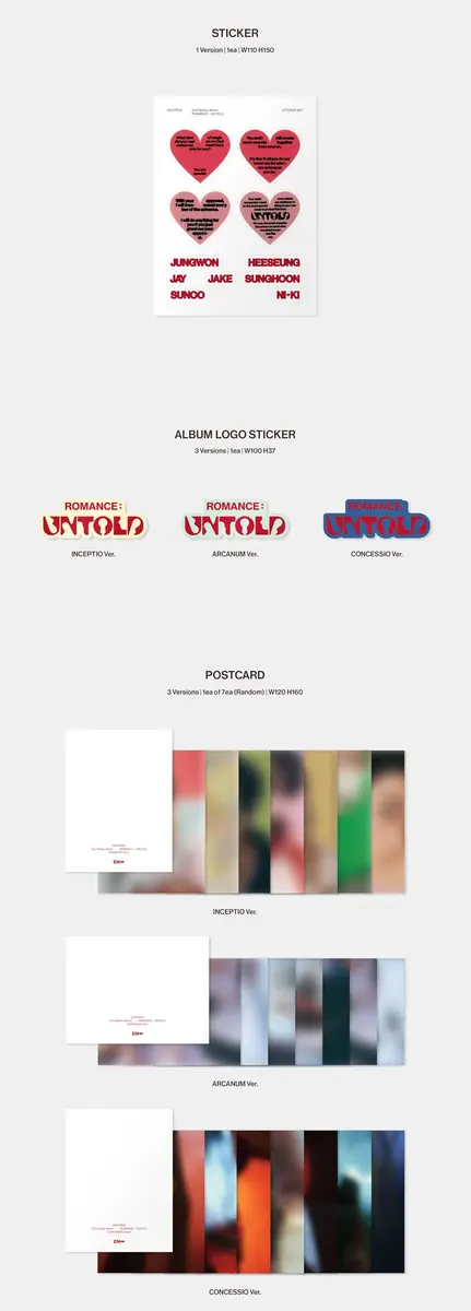 ENHYPEN ROMANCE : UNTOLD 2nd Full Album Standard CONCESSIO Ver. | 92-Page Photobook & CD Set - view 5