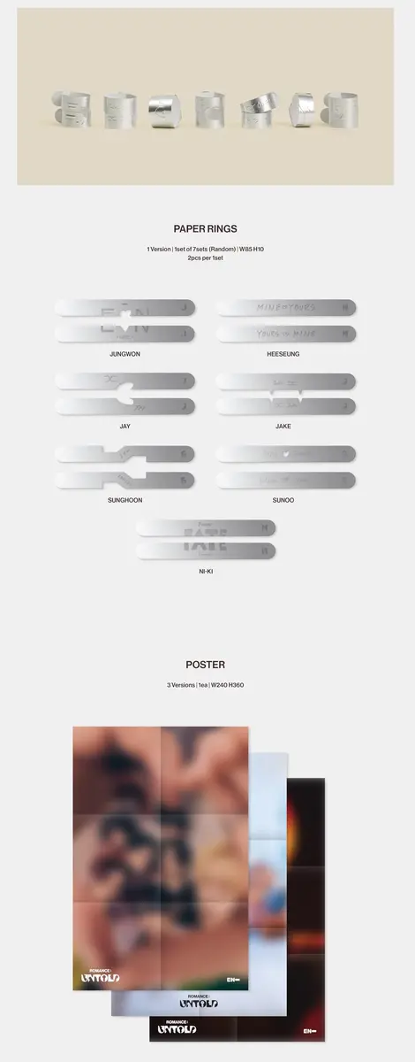 ENHYPEN ROMANCE : UNTOLD 2nd Full Album Standard CONCESSIO Ver. | 92-Page Photobook & CD Set - view 6