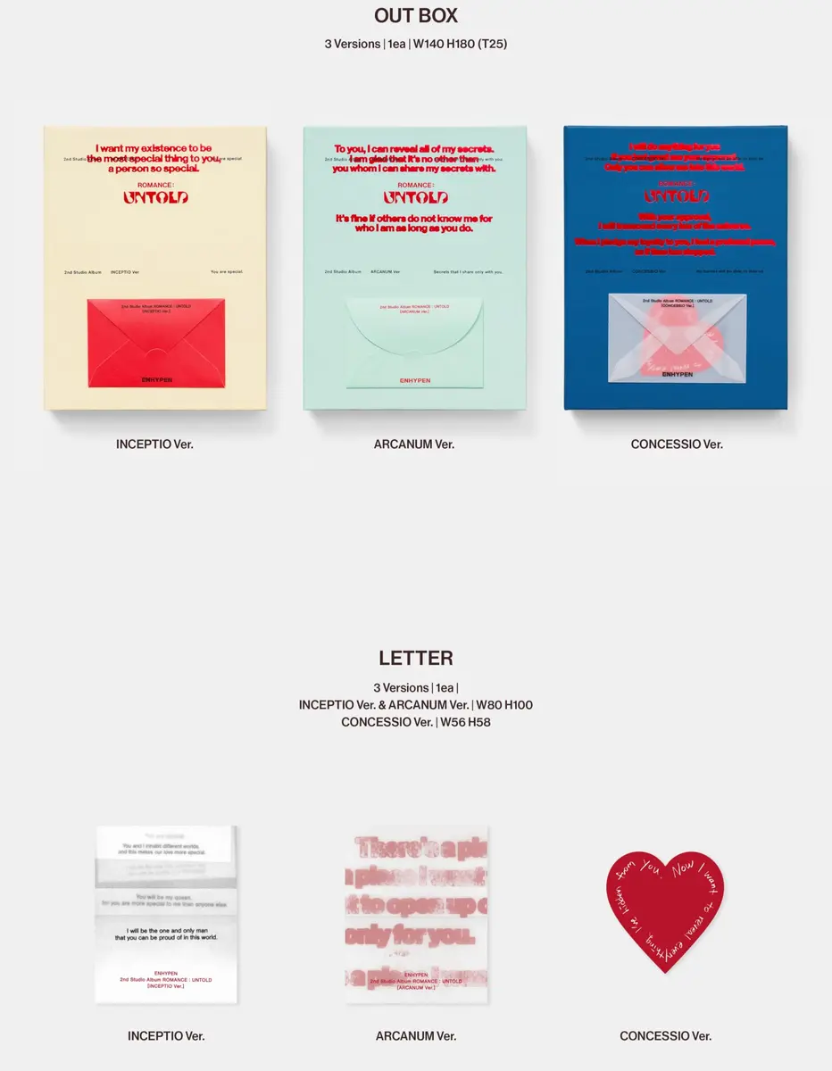 ENHYPEN ROMANCE : UNTOLD 2nd Full Album Standard CONCESSIO Ver. | 92-Page Photobook & CD Set - view 2