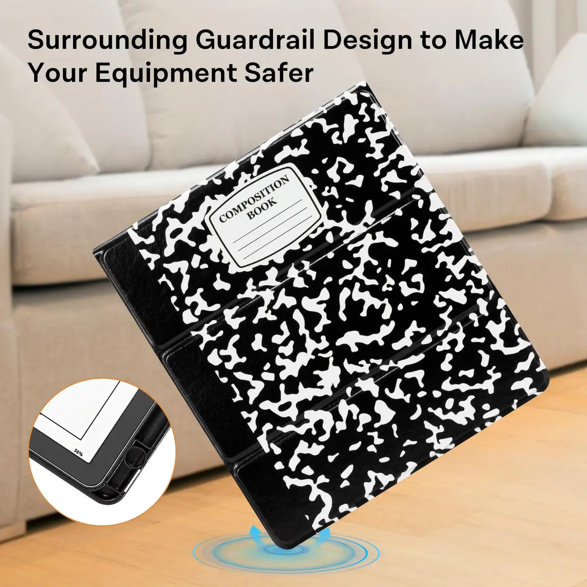 CoBak Stand Case for Kindle Scribe 10.2 Inch (25.9 cm) | Premium Folio Leather Cover with Pen Holder, Auto Sleep/Wake - view 4