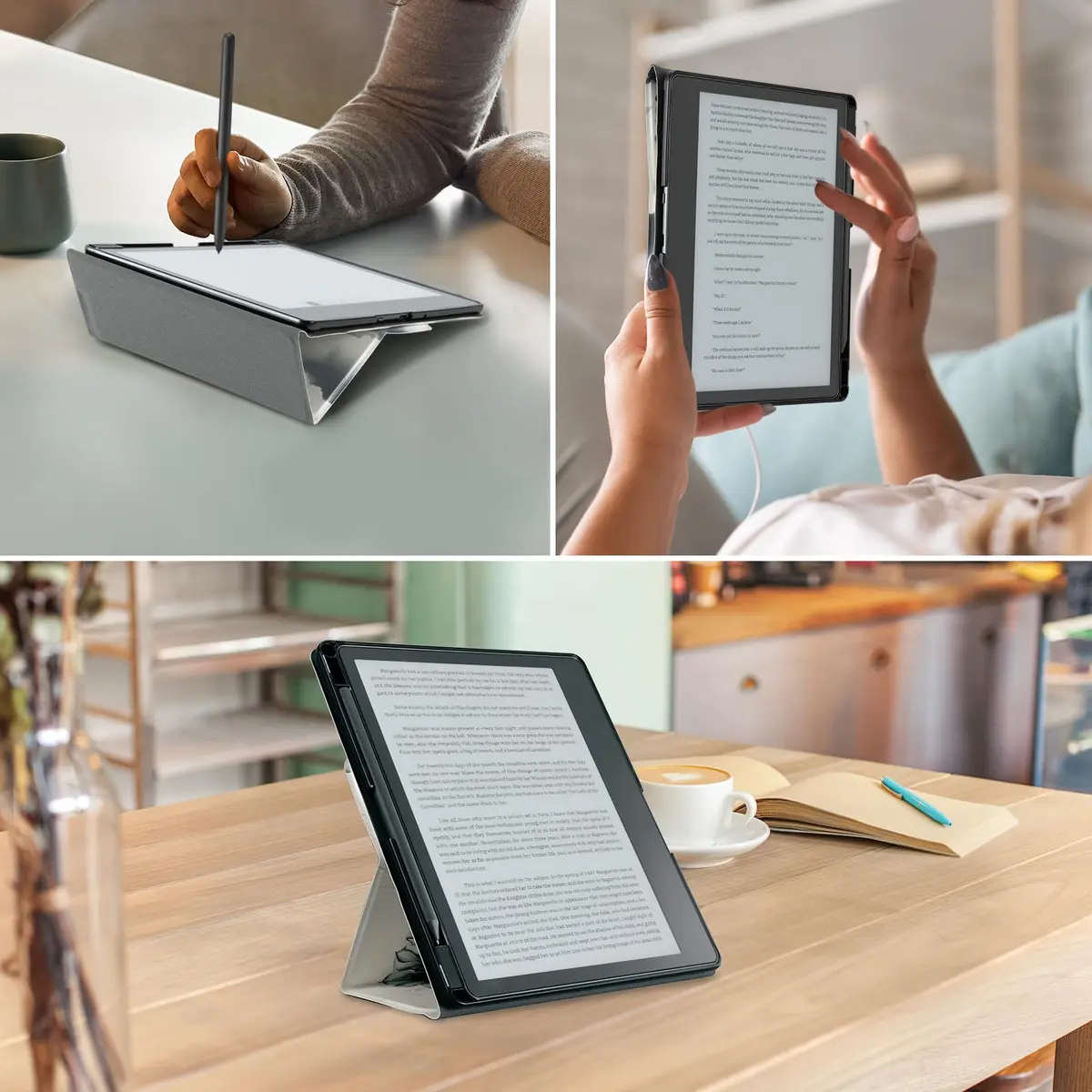 CoBak Stand Case for Kindle Scribe 10.2 Inch (25.9 cm) | Premium Folio Leather Cover with Pen Holder, Auto Sleep/Wake - view 7