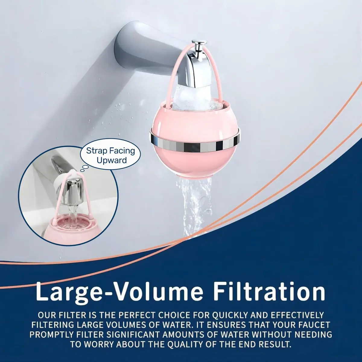 Beati Faucet Bath Filter for Tub - Pink Water Softener for Lead, Chlorine & Fluoride | Skin & Hair Condition - view 5