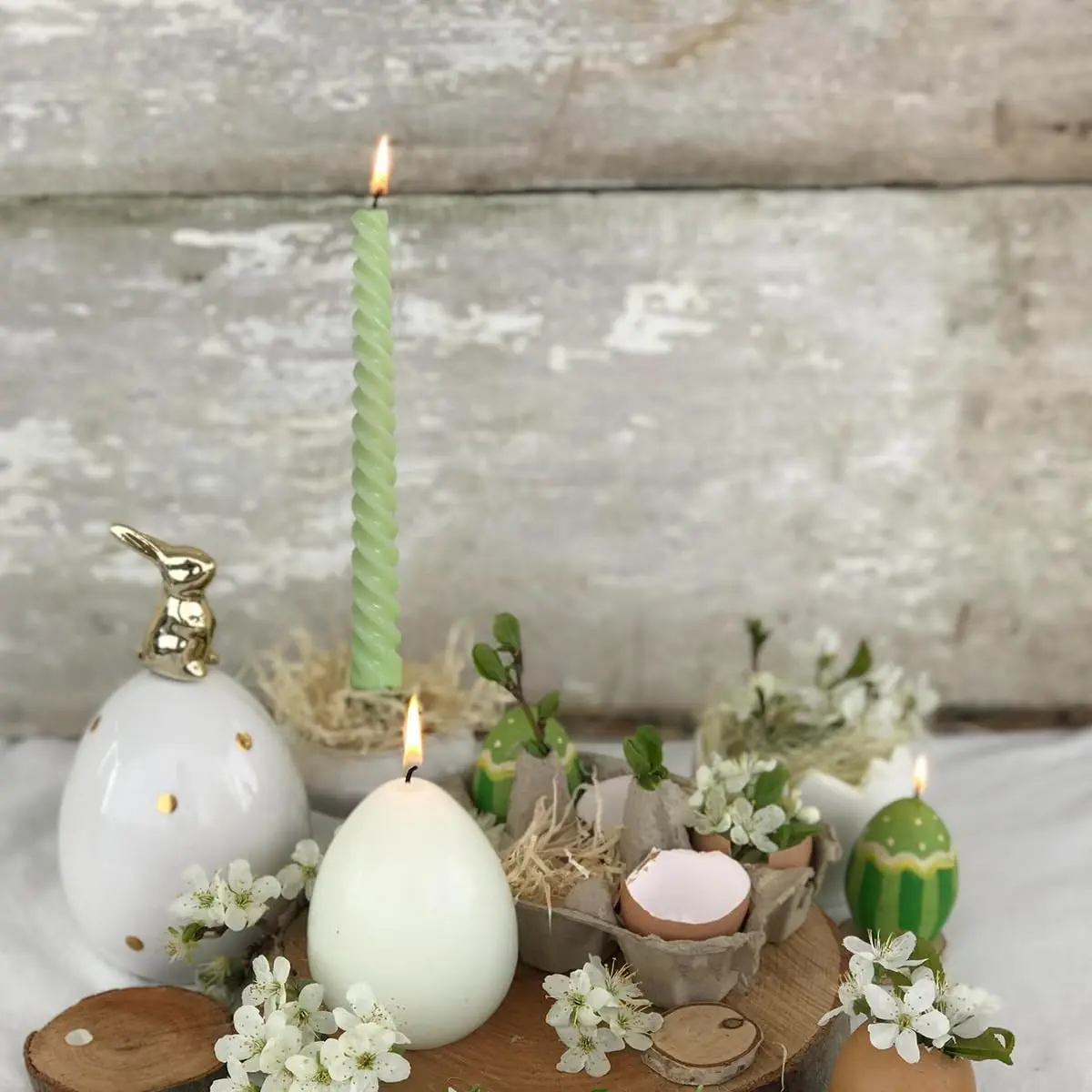 Beilisen 6 Pack 10 Inch Sage-Green Spiral Taper Candles Unscented Dripless for Home & Events - view 2