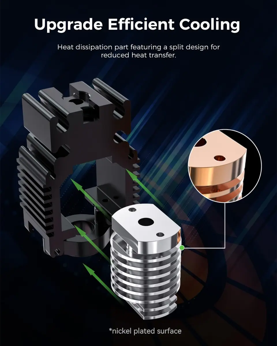Creality Ender 3 V3 SE/KE Hotend Kit Supports 300°C High Temp, Quick-swap Nozzle, Ceramic Heating Block, for Ender 3 V3 SE KE | High-Speed 600mm/s - view 3