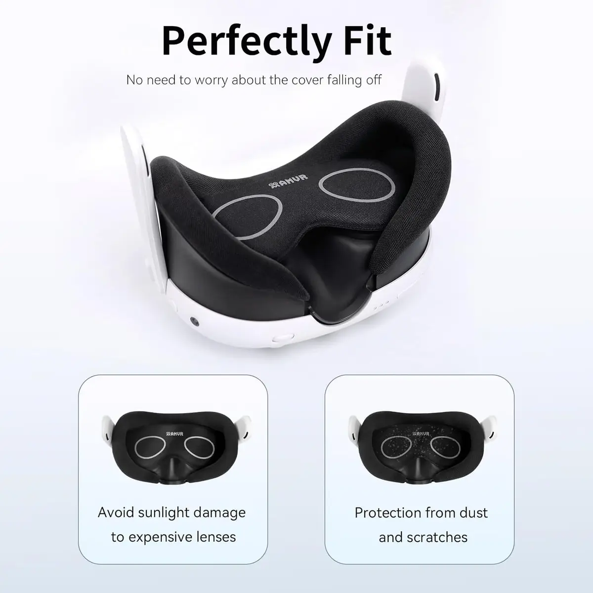 AMVR Lens Protector Set for Meta Quest 3 | 3.2mm Ultra-Thin Silicone Rings & Lens Cover - view 6