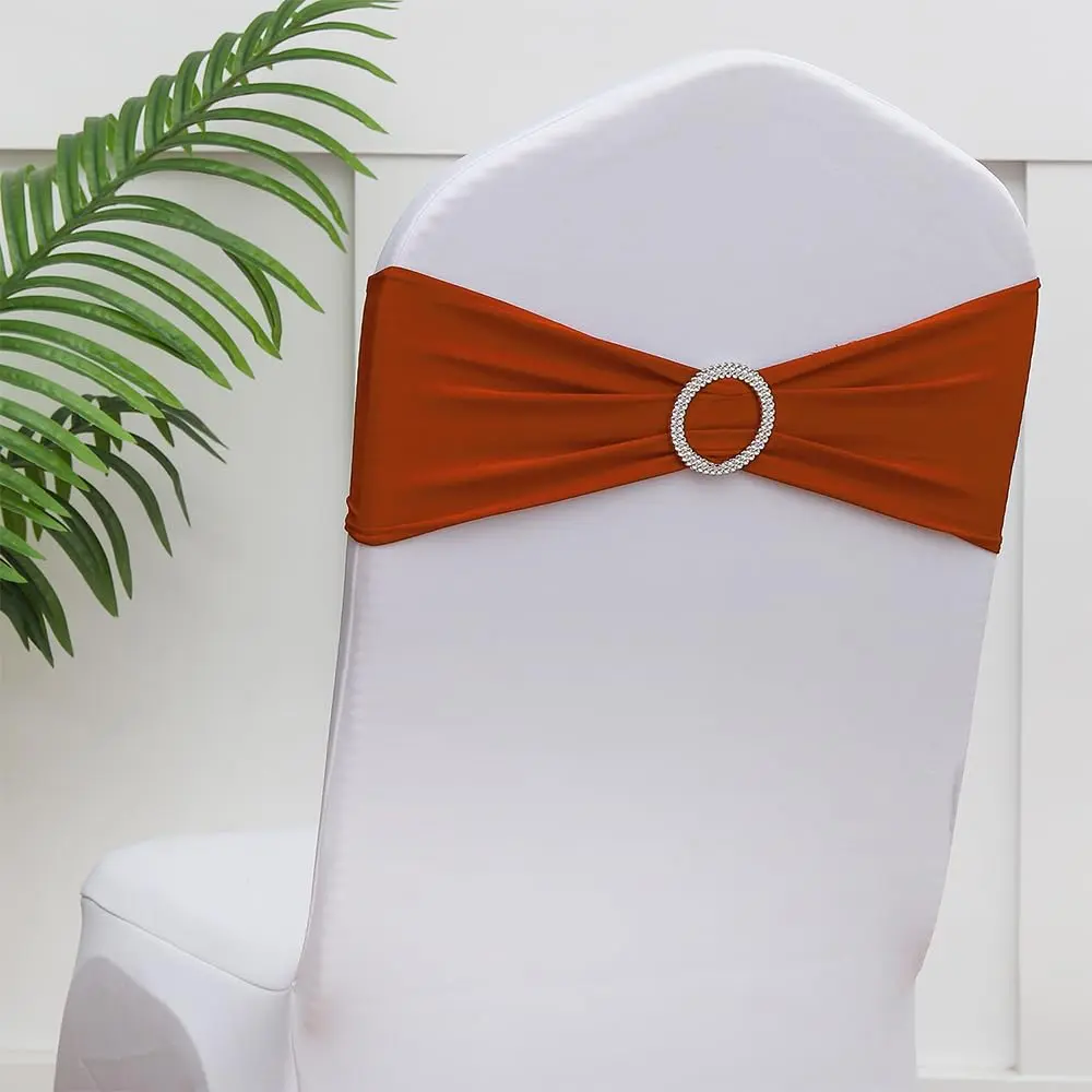 Gankar Terracotta Spandex Chair Sashes 50 Pack | Modern Style, Elastic Closure, 1.41 kg - view 6