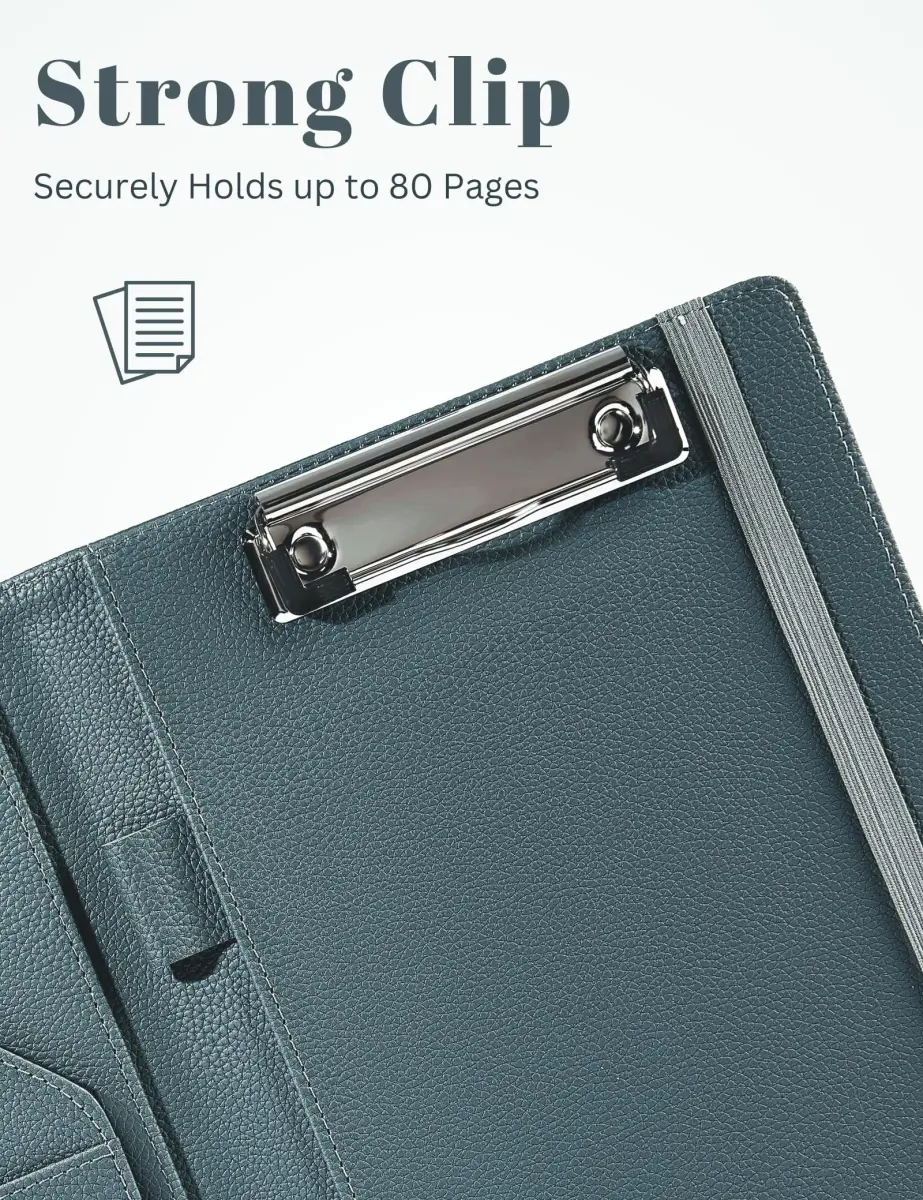 Mymazn Junior A5 Padfolio Grey Green | Fits 5x8 Inch Writing Pads, 7.4 x 9.3 Inches - view 6
