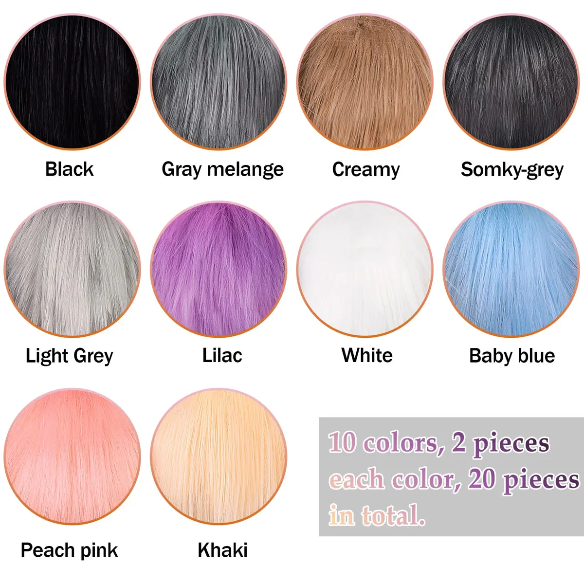 SIQUK 20 Pieces Faux Fur Pom Pom Balls 10 cm (3.94 in) | DIY Craft Accessories - view 2