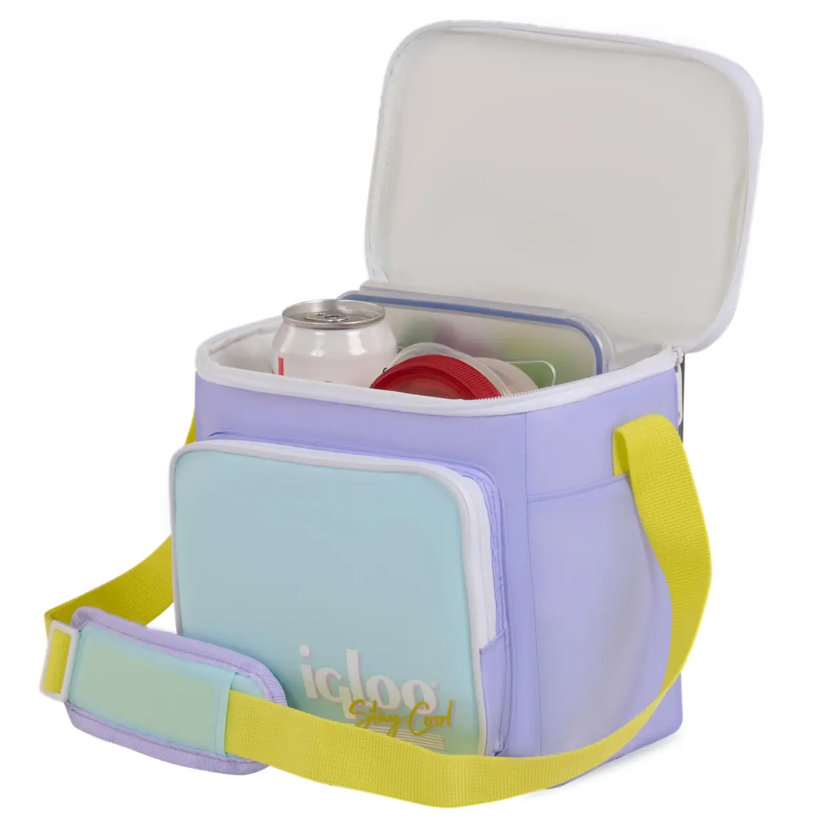 Igloo Lilac Breeze Retro Square Lunch Bag | Insulated, Holds 9 Cans, Stylish & Portable (70-120c) - view 6