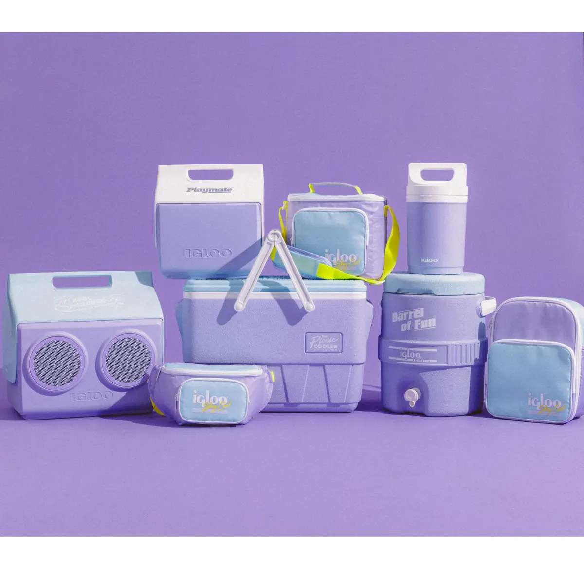 Igloo Lilac Breeze Retro Square Lunch Bag | Insulated, Holds 9 Cans, Stylish & Portable (70-120c) - view 9