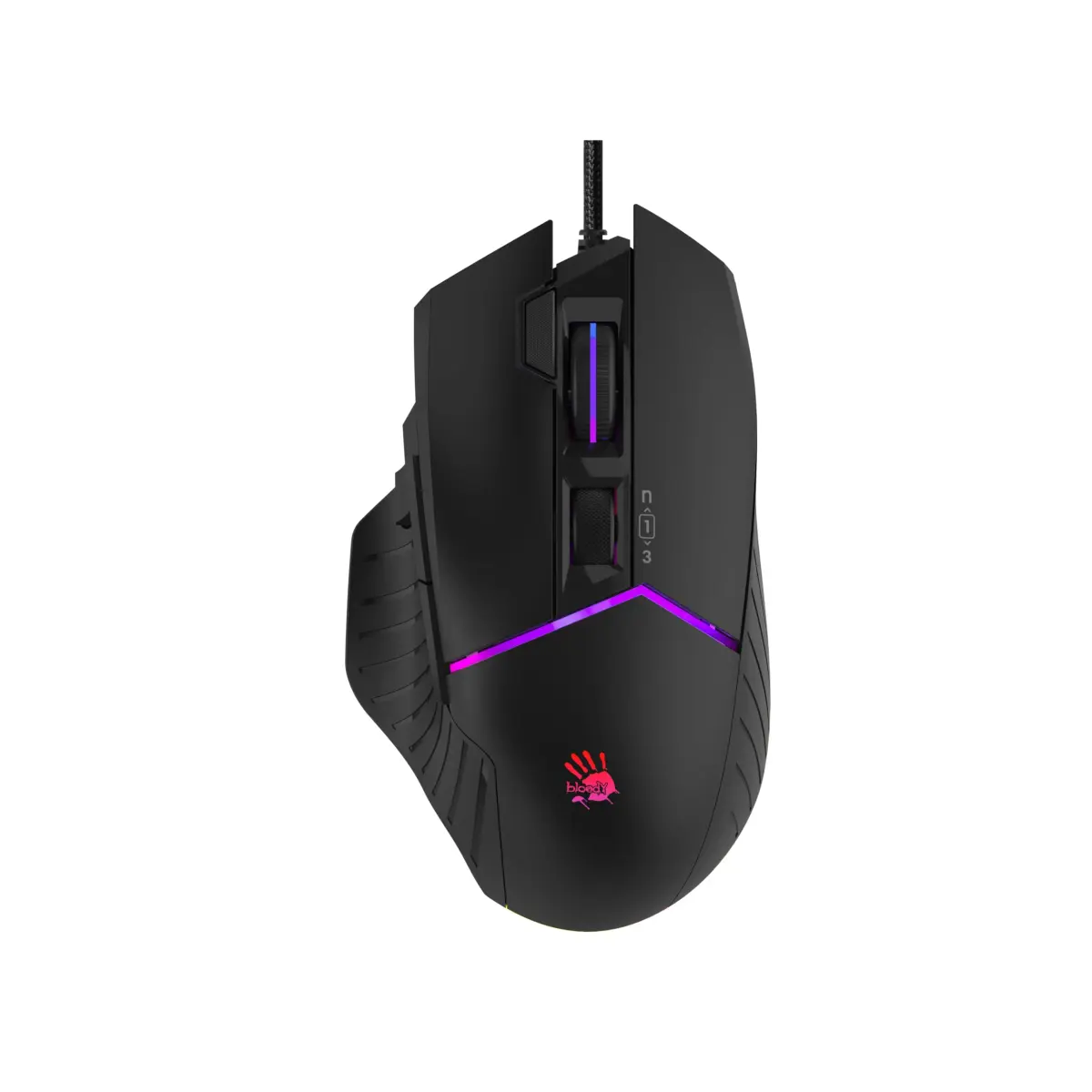 Bloody W95BR Max Extra Fire Gaming Mouse 12000 CPI | 2000 Hz Report Rate, 4M Onboard Memory, RGB Backlit, Ergonomic Design - main product image