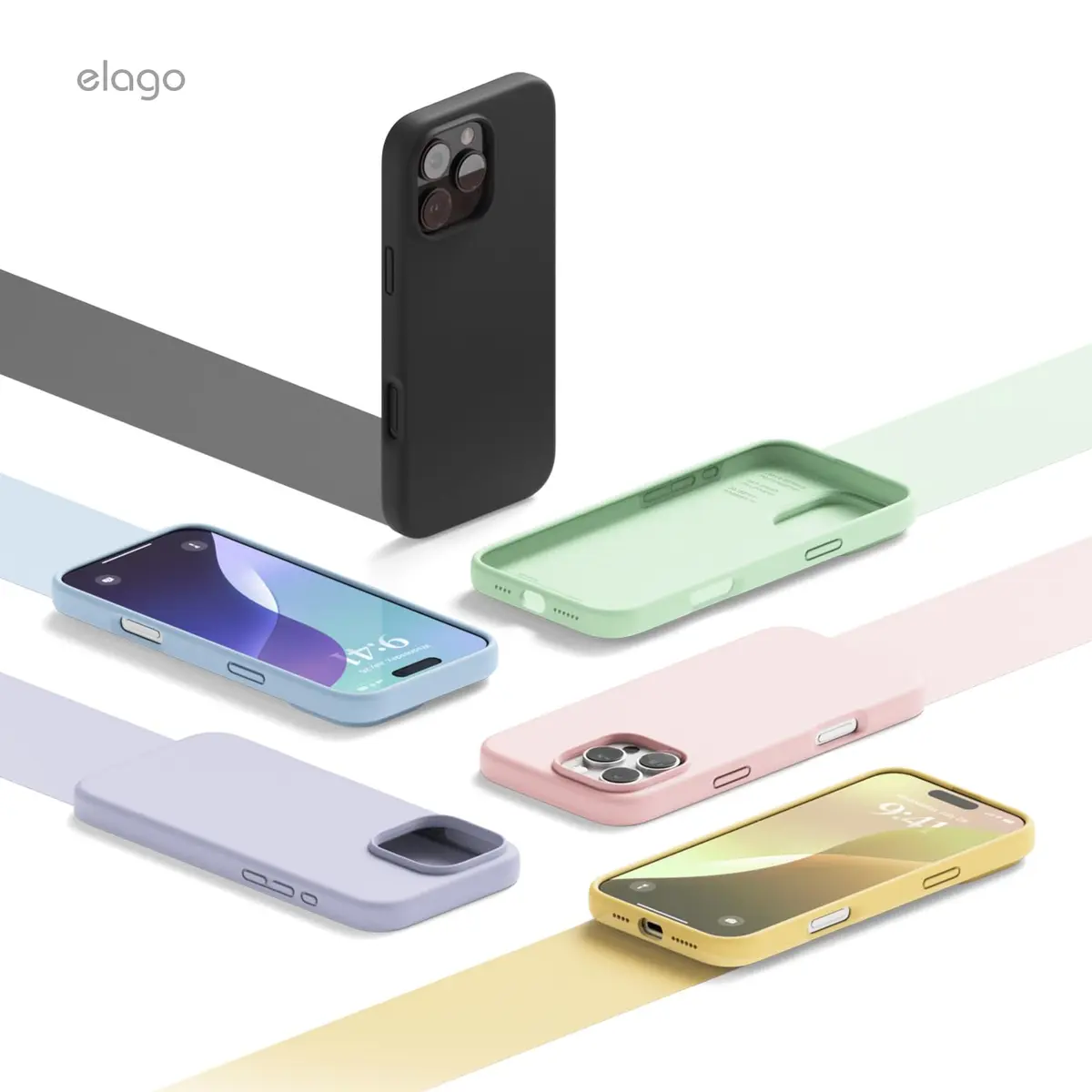 elago Premium Liquid Silicone Case for iPhone 16 Pro Stone | Full Body Shockproof Slim Cover - view 8