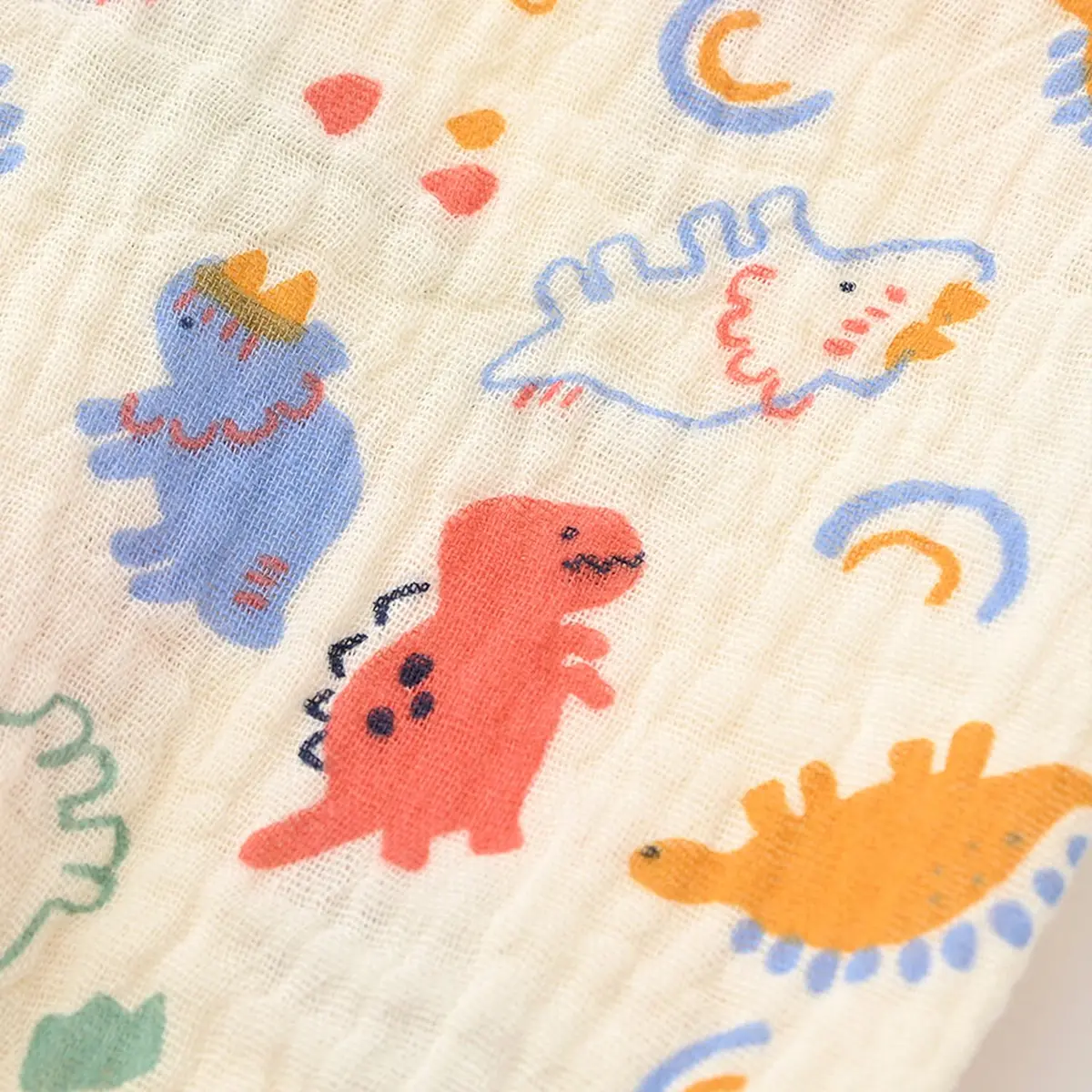 BINIDUCKLING Kids Pajamas Boys Button Up Short Pjs 6-7 Years Dinosaurs | Fluffy Cotton Summer Sleepwear - view 6