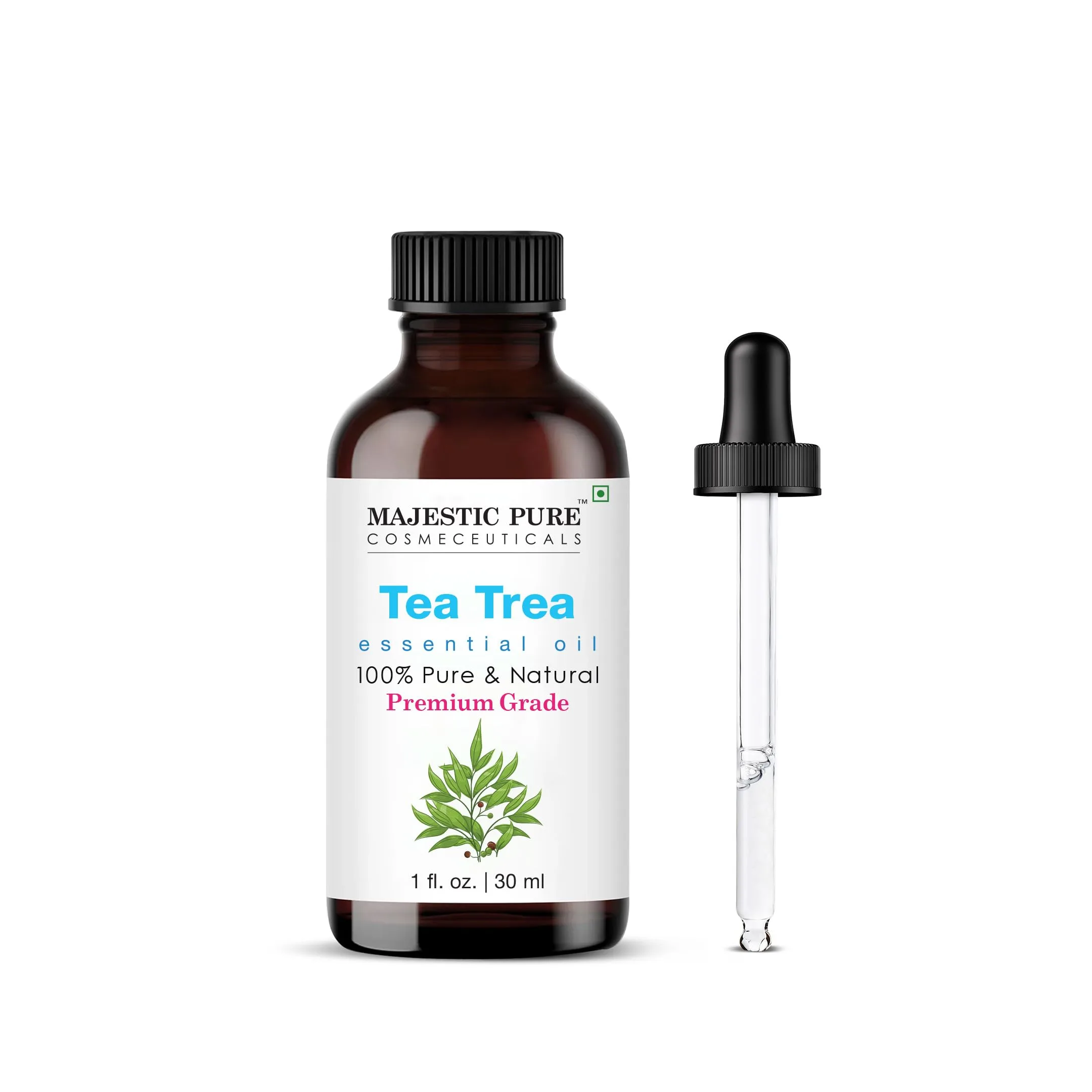 Majestic Pure Tea Tree Essential Oil 3.4 Fl Oz | 100% Pure & Natural for Aromatherapy - main product image