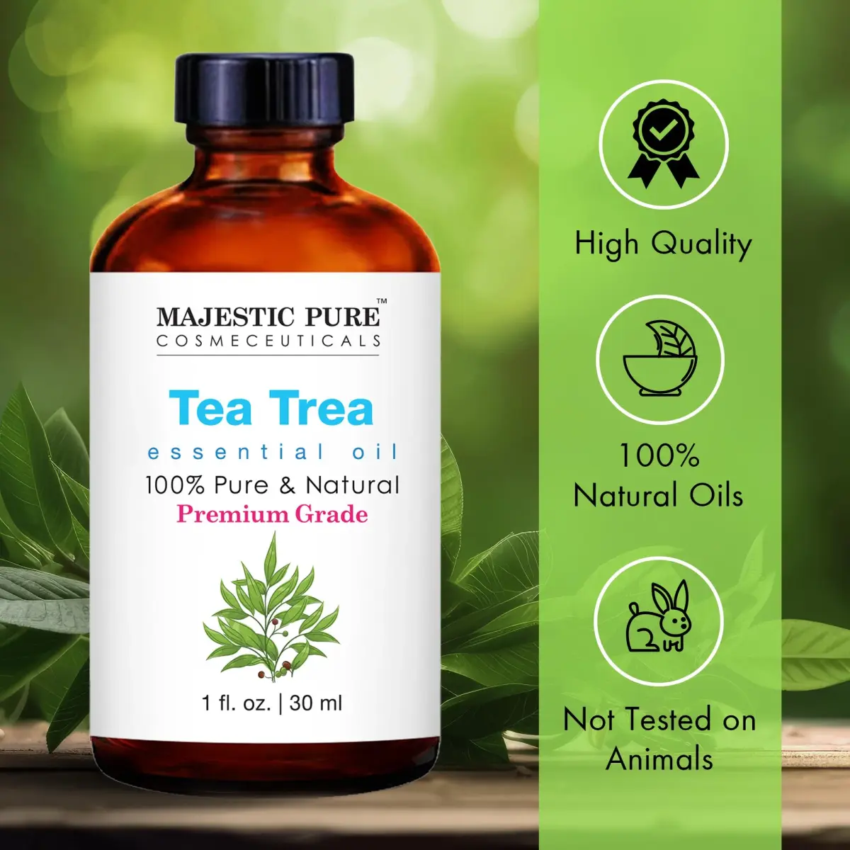 Majestic Pure Tea Tree Essential Oil 3.4 Fl Oz (100ml) | 100% Pure, Natural, Premium Grade - view 5