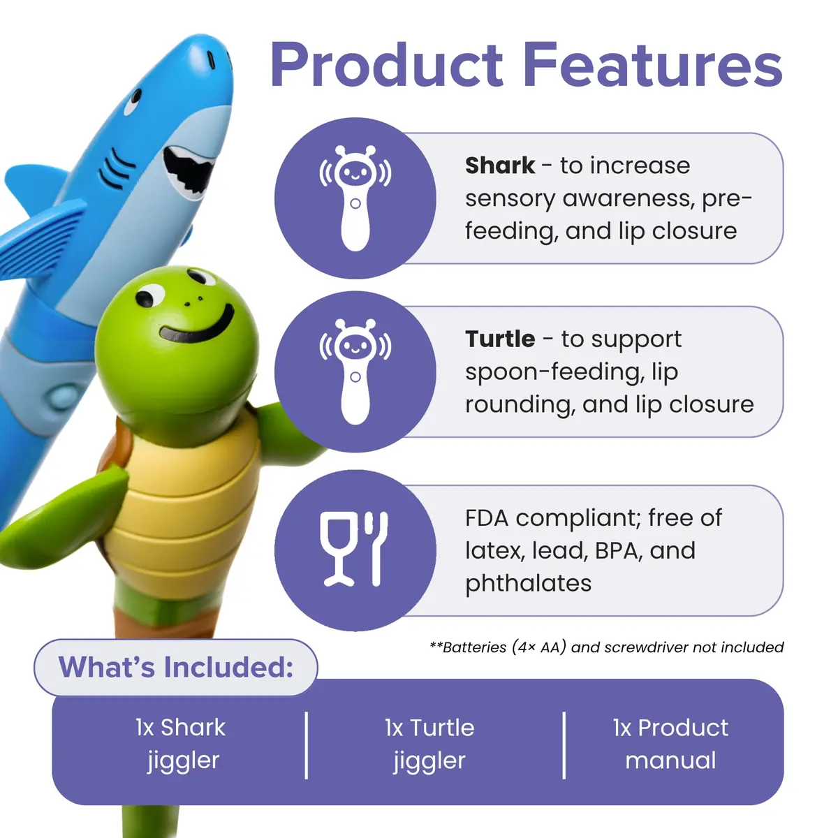TalkTools Jiggler Oral Motor Tool Set for Kids | Sensory & Speech Therapy, 2 Pack - view 3