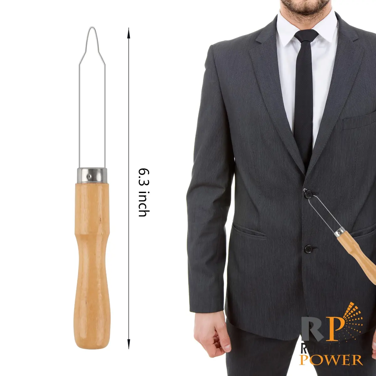 RP Remarkable Power 3 Pack Button Hook Assist Device with Easy-Grip Wooden | Arthritis & Elderly Friendly - view 2
