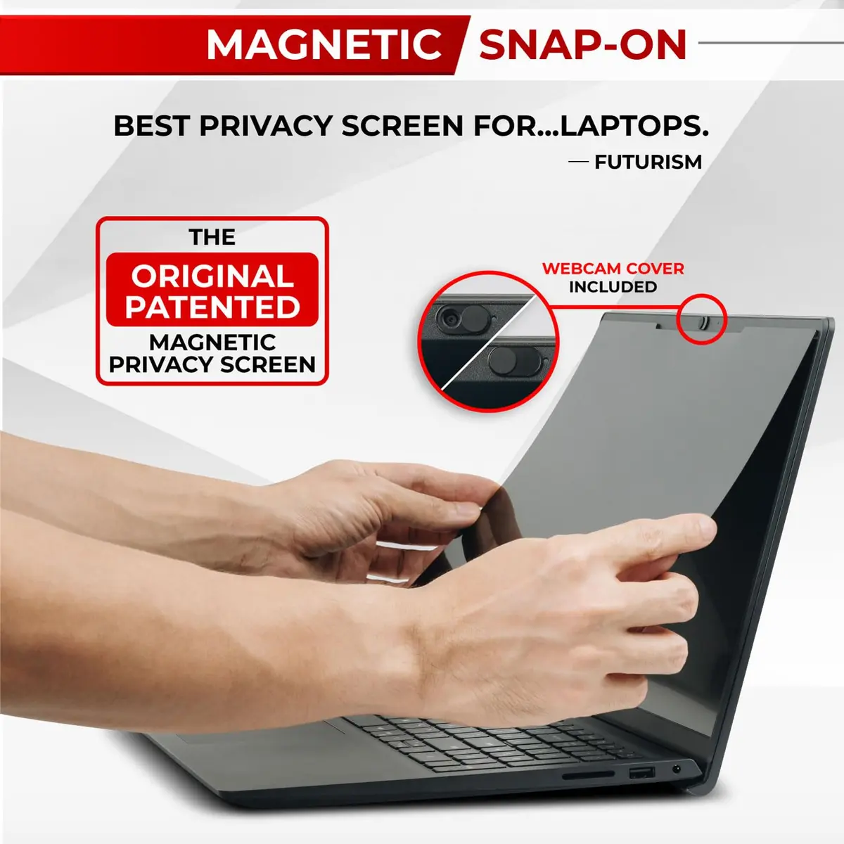 SightPro Magnetic Laptop Privacy Screen 13.3 Inch 16:9 | Patented Removable Filter Shield - view 4
