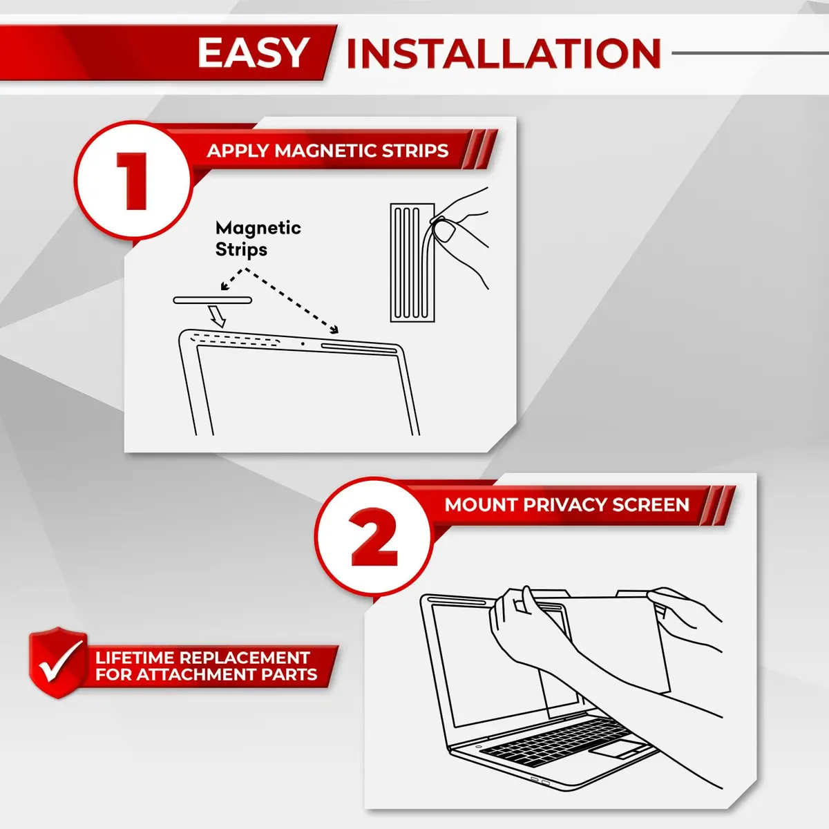 SightPro Magnetic Laptop Privacy Screen 16 Inch 16:10 | Patented Removable Filter - view 5