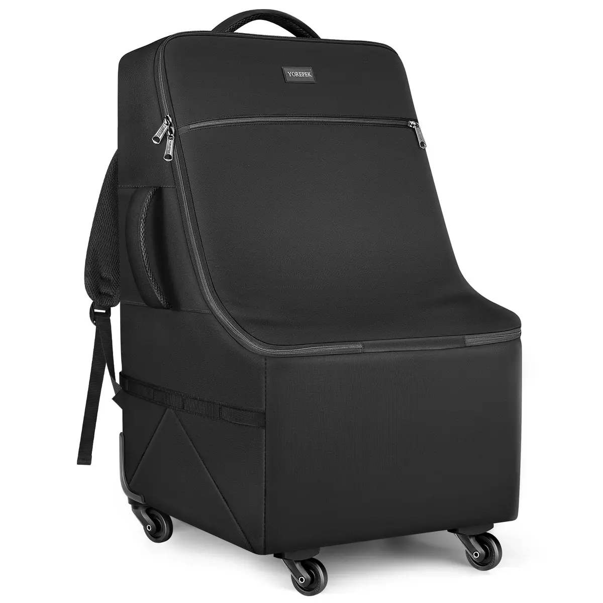 YOREPEK Padded Car Seat Travel Bag for Airplane with Wheels | Durable, Water-Resistant, Fits Most Convertible Car Seats - main product image