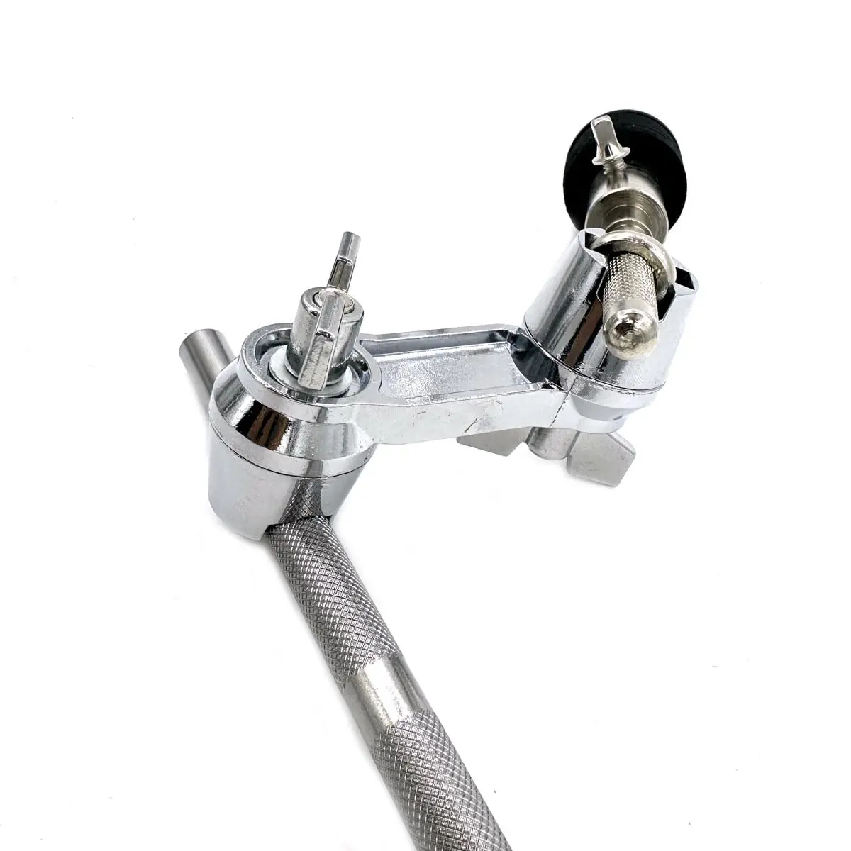 TUOREN Cymbal Boom Arm Stacker Attachment with Multi-Clamp, 10.2 inch Adjustable Cymbal Arm Holder and 6.6 inch Straight Cymbal Stacker for 8mm Cymbal Stand Tops Mount (Black 10) - view 3