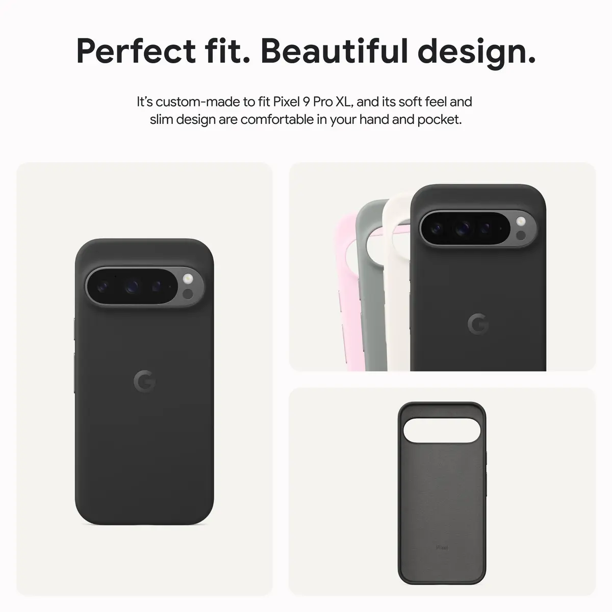 Google Pixel 9 Pro XL Case - Android Phone Case - Durable Silicone - Slim Fit - Obsidian - view 4