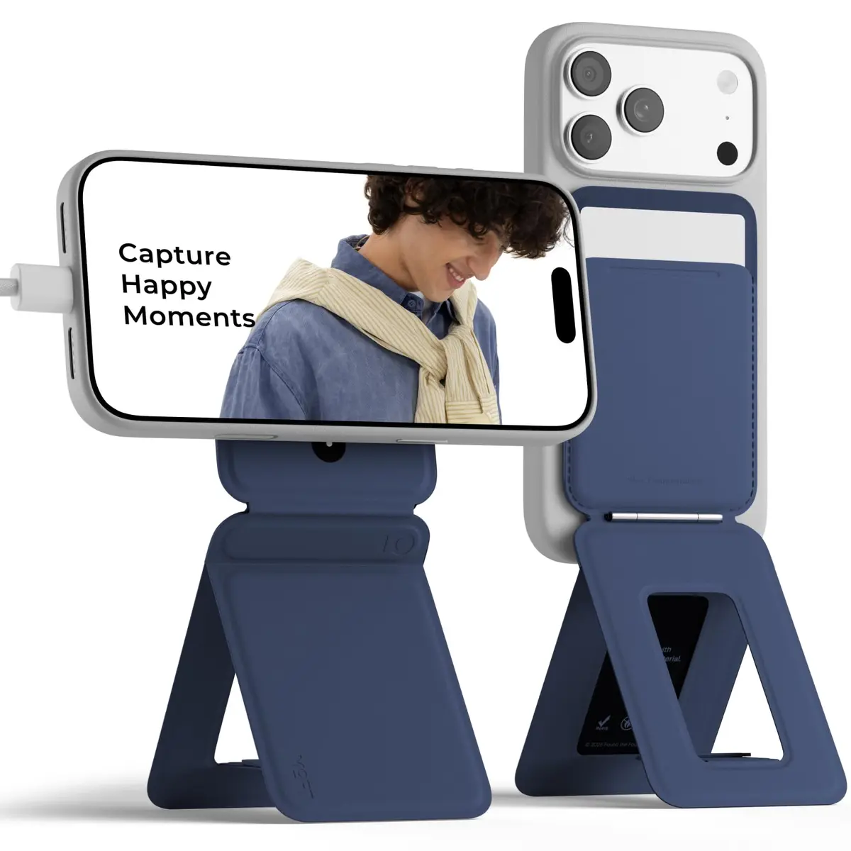 MOFT Phone Tripod Stand & Wallet, NFC Card Holder, Hold 1-2 Cards | Slim 0.37in Profile for Travel & Content - main product image