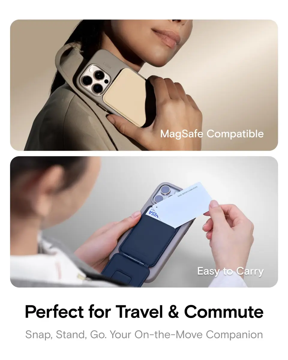 MOFT Phone Tripod Stand & Wallet, NFC Card Holder, Hold 1-2 Cards | Slim 0.37in Profile for Travel & Content - view 6