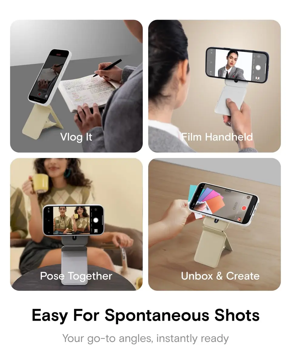 MOFT Phone Tripod Stand & Wallet, NFC Card Holder, Hold 1-2 Cards | Slim 0.37in Profile for Travel & Content - view 4